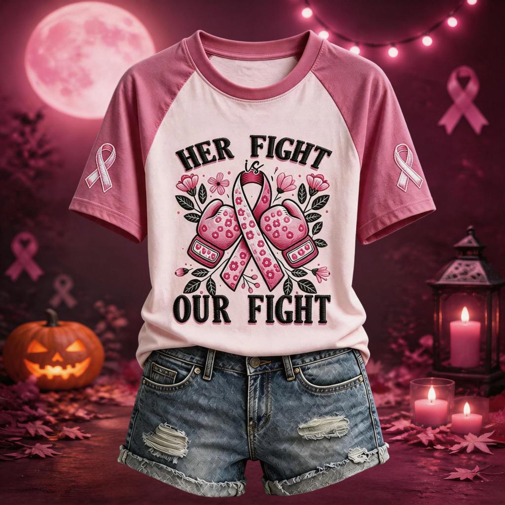 Women's Halloween Themed Raglan Short Sleeve T-Shirt