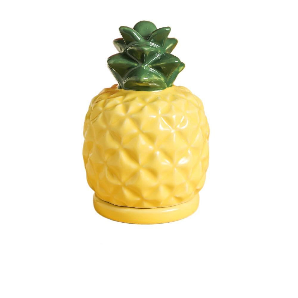 Dust-proof Fruit Theme Toothpick Box Pineapple Shape Dental Floss Storage Box  Living Room