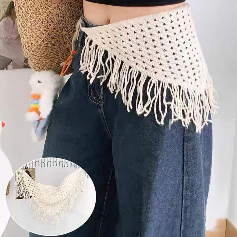 Breathable Hollow Knit Triangled Scarf For Layering Lightweight Multipurpose Shawl For Women Men And Kids