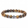8mm Matt Türkis & Lavastein Perlen Herrenarmband