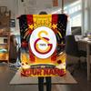 1PC Custom Name Galatasaray Patterned Flannel Blanket Suitable For All Seasons for Home Decor Warmth and Comfort Gifts Holiday Present
