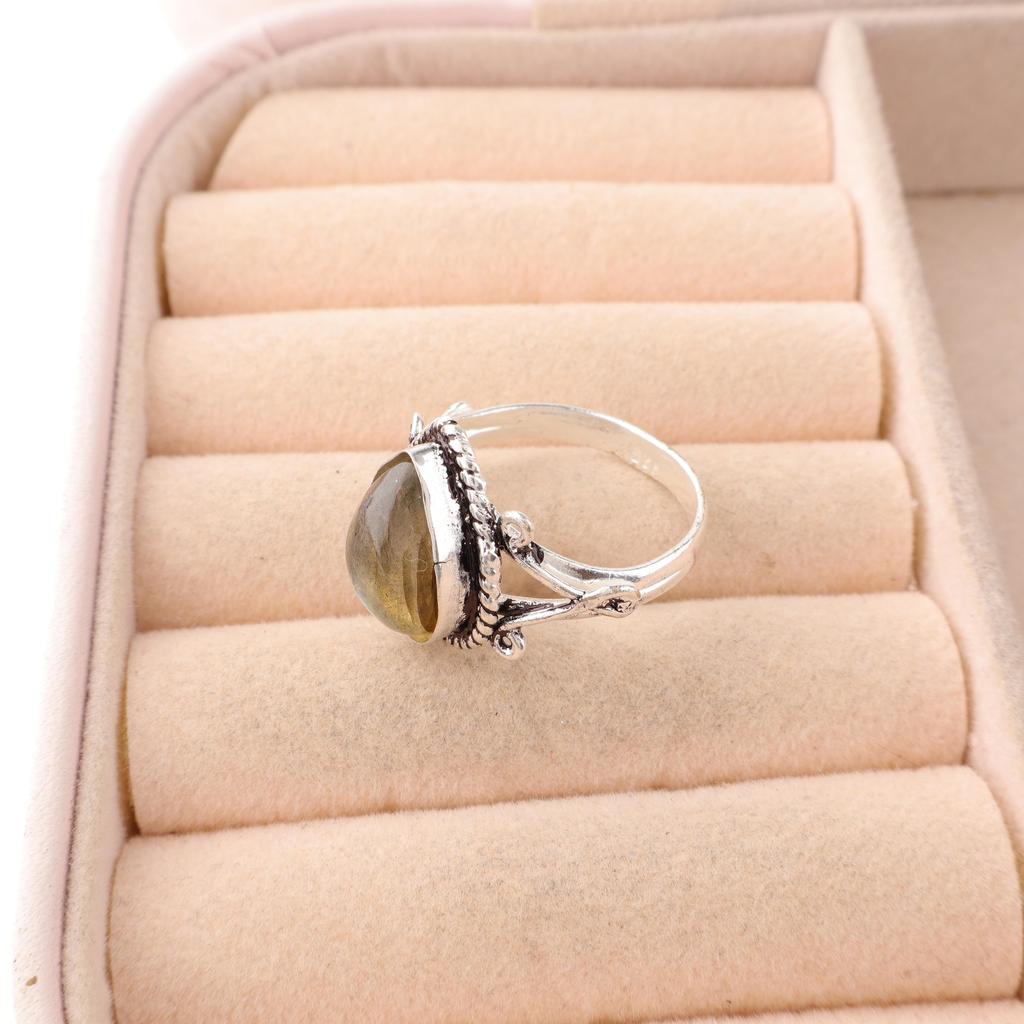 Labradorite Ring, Handmade Gemstone 925 Sterling Silver Ring Antique Jewelry, For Gift Silver Jewelry
