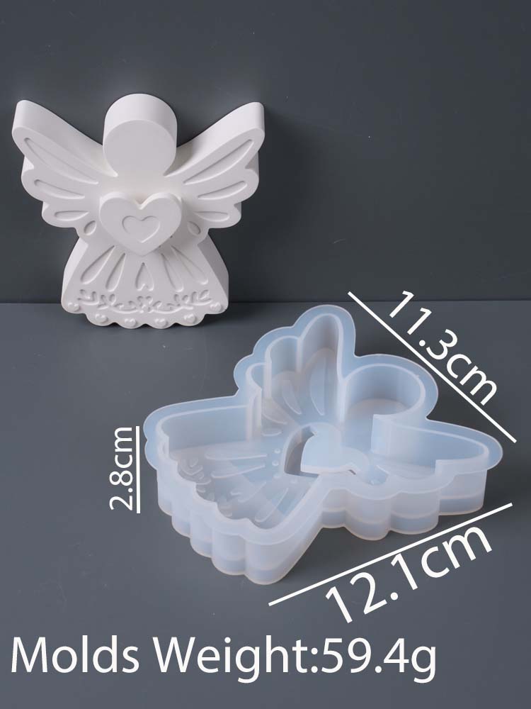 Love Angel Silicone Candle Mold DIY Home Decor Ornaments Making Kit Plaster Resin Flower Arrangement Craft Gifts Casting Molds
