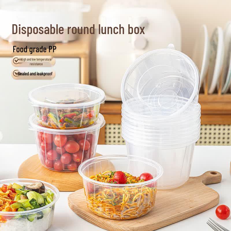 Disposable Round Food Container with Lid