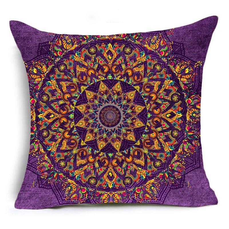 Green Plant Forest Pattern Decorative Pillowcase Living Room Bedroom Square Cushion Pillowcase