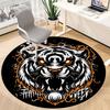 1pc Tiger Spirit Office Round Area Rug, Under Office Chairs Bedroom Living Room Home Decor, Room Deco
