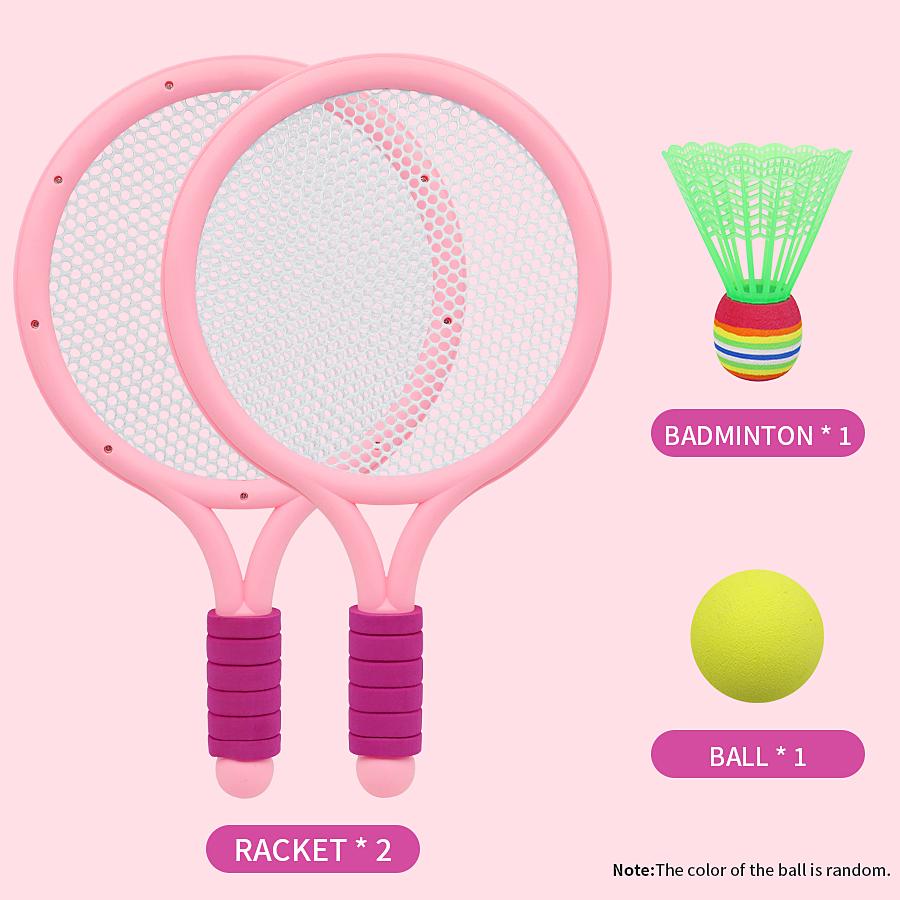 

Дитячий спортивний набір ракеток для бадмінтону, іграшки для інтерактивної гри-змагання для дозвілля в приміщенні та на відкритому повітрі, двоколірний на вибір рожевий