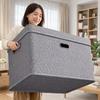 Grenzüberschreitende faltbare Aufbewahrungsbox aus Baumwoll-Leinen mit Deckel - Schreibtisch-Organizer für Spielzeug, Kleidung und Kleiderschrank.