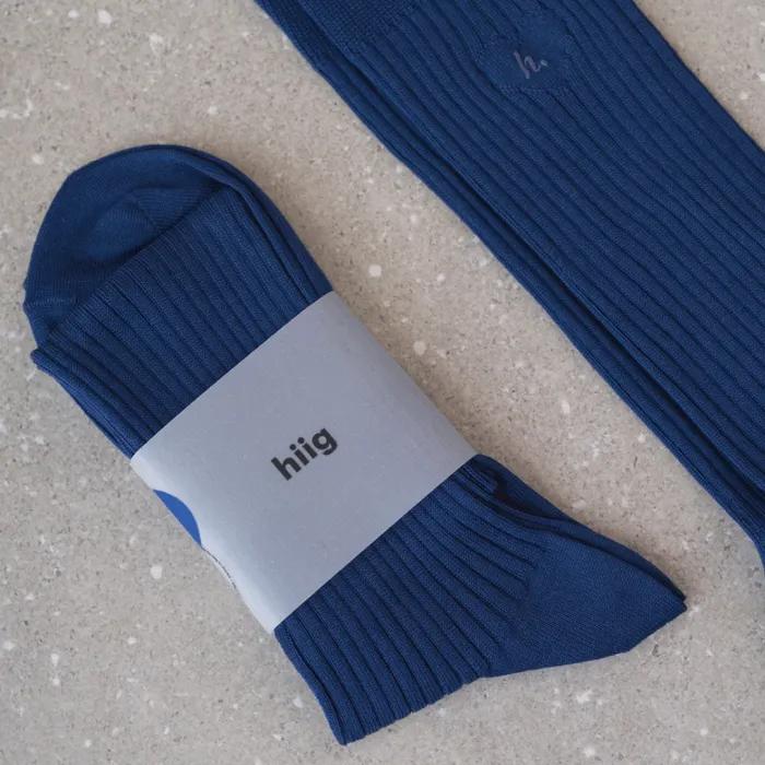 [hiig] no.197 vintage blue silket heart socks