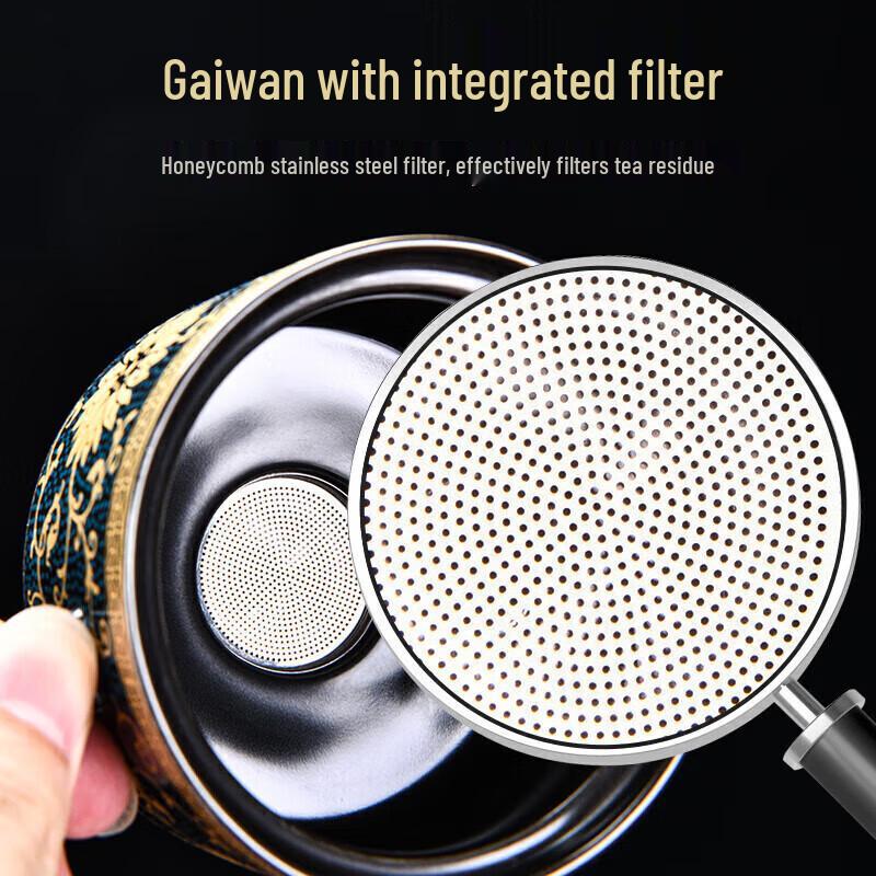 Automatic Ceramic Tea Set with Integrated Kettle & Tea Tray