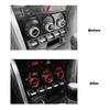 3 Stück Auto Mittelkonsole Luft AC Knopf Lautstärkeregler Ringe Zierblende Tasten für Subaru BRZ Toyota 86 GT86 2013- Teile Rot