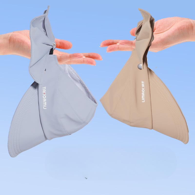 Duck Tongue Empty Top Hat Big Hat Exposed Ponytail Sun Hat Summer Outdoor Sun Protection Sun Hat