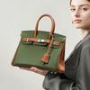 Platinum Large Capacity Genuine Leather Shoulder Bag - Versatile High-End Handbag for Women and Office Workers