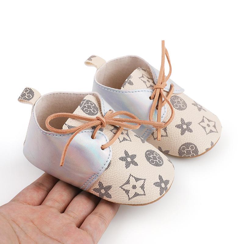 Comfortable Spring/Autumn Lace-up Leather Pre-walker Shoes for Infants & Toddlers - Soft Sole, Non-slip, Unisex. 11cm