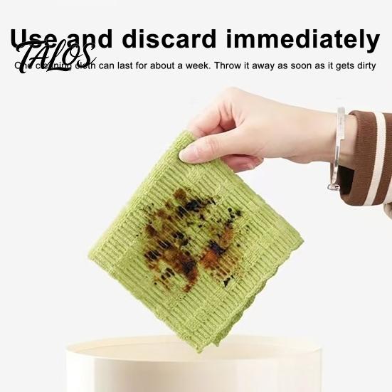 Eco Friendly Paper Towel Alternative Reusable Microfiber Cleaning Cloth, Thick Absorbent Tearable Wipes, Wet And Durable Household Rags Dry