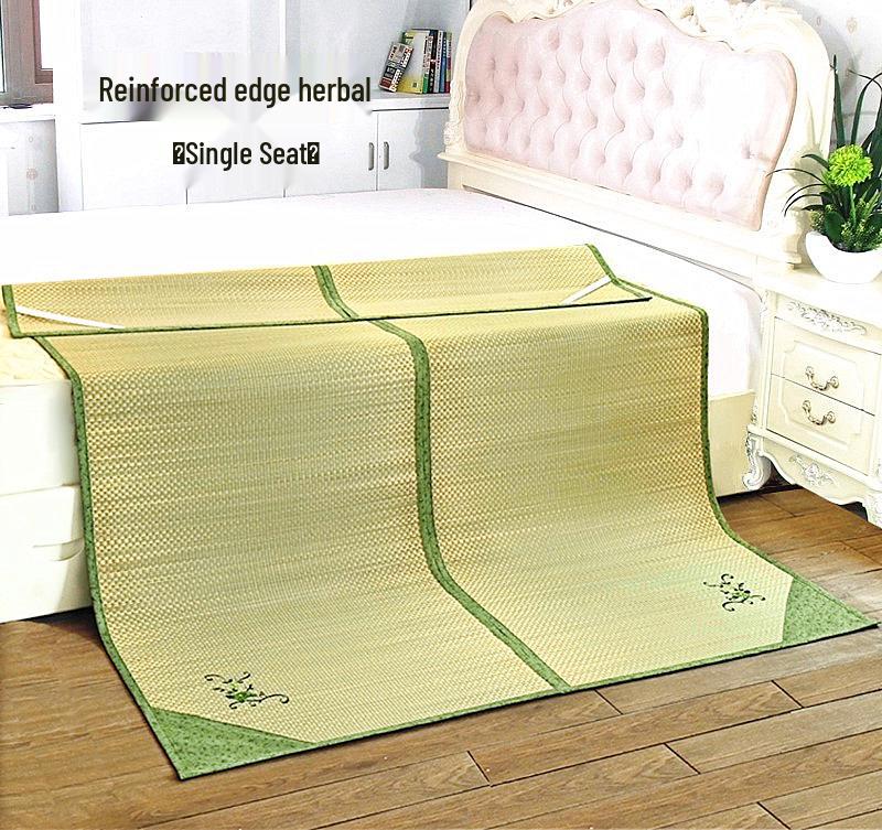 Free Shipping 2026 New Style Foldable Natural Straw Summer Mat for Home and Dormitory with Air Conditioning Compatibility