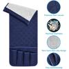 Blue Sofa Arm Storage Bag With Multiple Pockets Waterproof Polyester Oxford Cloth Quick Setups Living Room Organizers For Family Use
