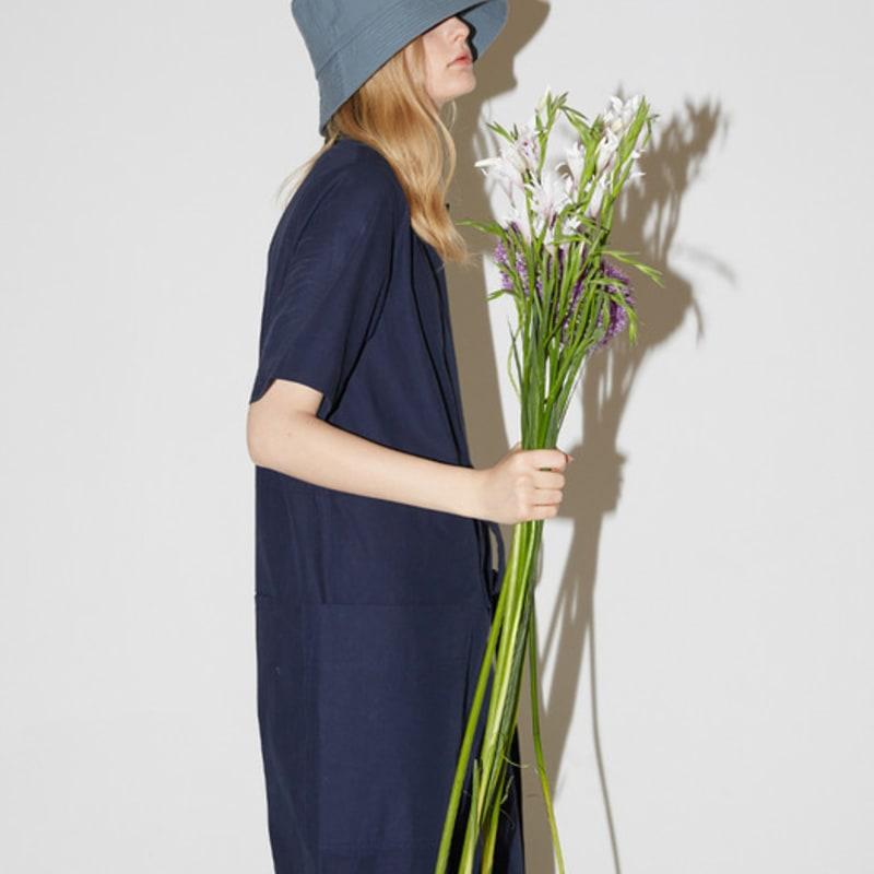 

ACONTT Хлопковая шляпа-панама с отворотом-Синяя BLUE