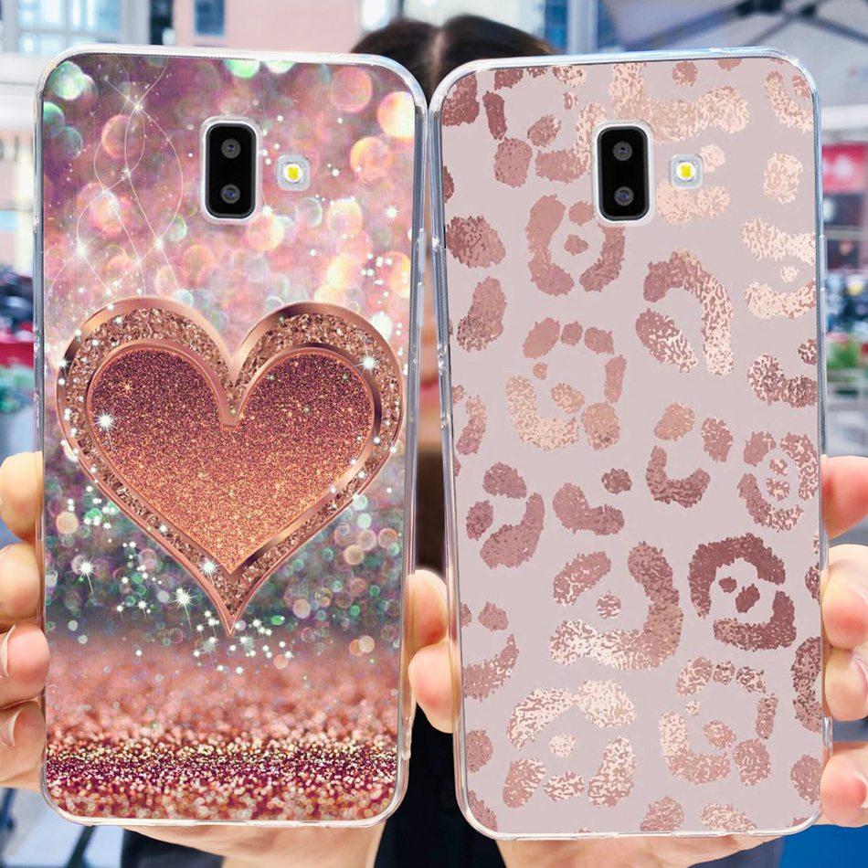 For Samsung Galaxy J6 Plus Case Samsung J6 2018 J 6 J6Plus J610F J600F Elegant Printing Soft Silicone TPU Clear Phone Back Cover