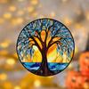 2D Flat Tree of Life Acrylic Decoration Sign, Home Decor Plaque Hanging Wall Art Decorative Garden Decoration for Room Door Signs Hanging Square Livin