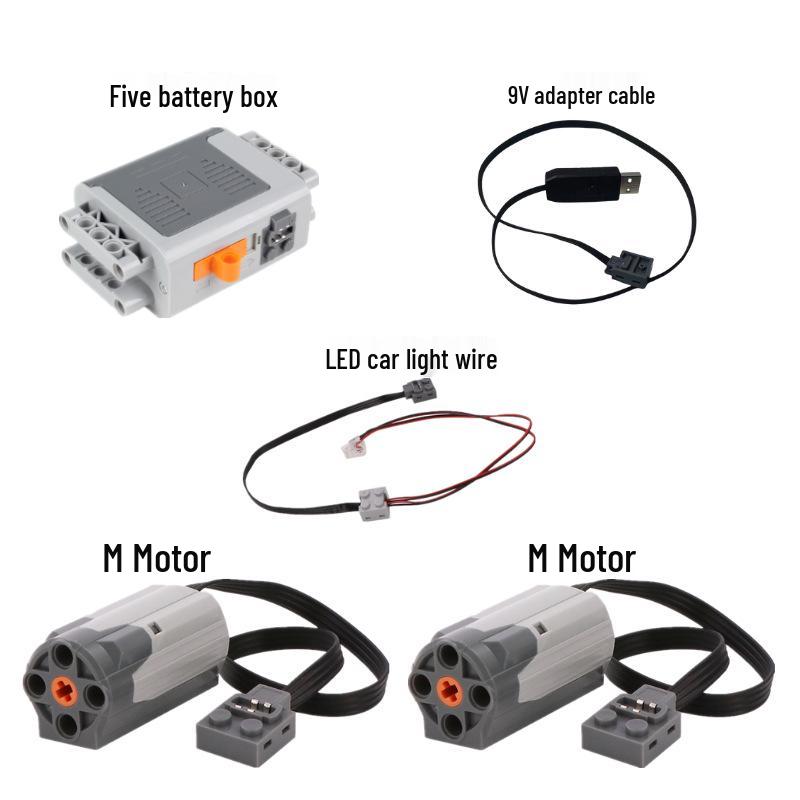 Building Blocks Science Kit with Motor, Battery Box, Remote Control & Receiver