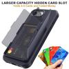 New Flip Slot Card Wallet Stand Phone Case For iPhone17e iphone16e iphone 17E 16E Built-in Mirror Holder Bumper Armor Cover