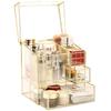 Golden Glass Containers for Storing Makeup