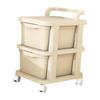 Cart with Storage Drawer, Rolling Wheels, Space-Saving Craft Container,