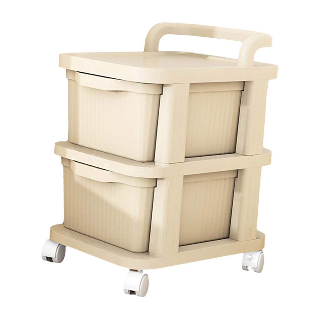Cart with Storage Drawer, Rolling Wheels, Space-Saving Craft Container,