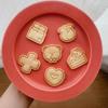 Valentine's Day Cookie Cutters Mini Cartoon Biscuit Mold Rose Flower Heart-shaped Cookie Stamps Household Pressable Baking Mold