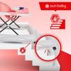 Interaktiver Lauflerner für Babys, höhenverstellbar, Schiebestange, Stopper, Pink und Grau