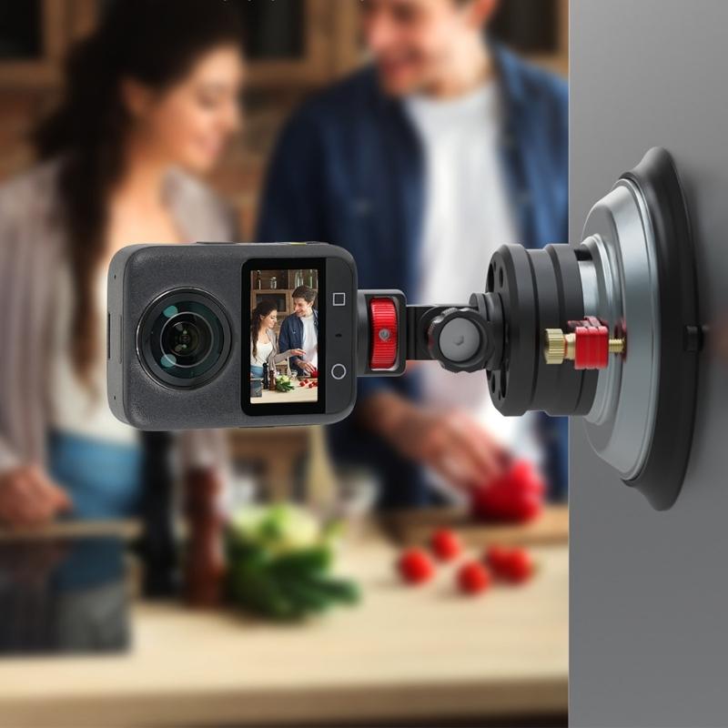 Quick Install Alloy Car Camera Holder Featuring 360 Rotate And Strong Suction For Stable On Vehicles