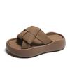 Women's Retro Summer New Fashionable and Beautiful Fairy Style Thick Bottom One Word Sandals with Slippers