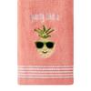 Tropical Pineapple Hand Towel Set 2 Piece Cotton Plush Fun Washroom Decor Embroidered Novelty Towels