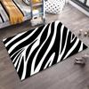 Black and White Zebra Striped Carpet for Living Room, Modern Design Rug Suitable for Use As an Anti-slip for Living Room Bedroom Sofas
