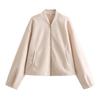 Autumn Winter Women's Wear Fashion Casual Loose Versatile Stand Up Collar Soft Jacket Coat
