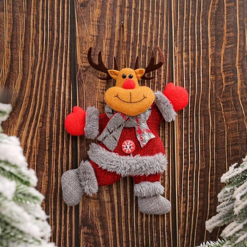 4pcs Elk Christmas Tree Decoration Santa Claus Christmas Tree Ornaments  Merry Christmas