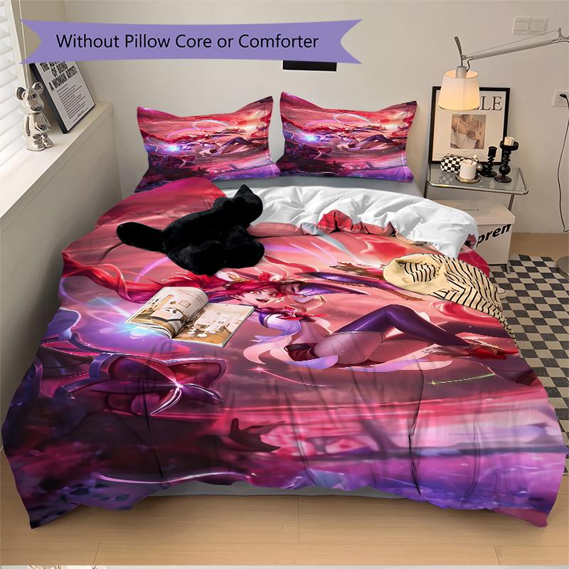 3pcs Dragon Slayer Fantasy Bedding Set-Perfect for Bedroom, Guest Room, Living Room, Hotel Decor | Ideal Gift for Fans, Travelers, Daily Use