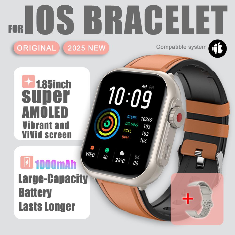 2026 Nou Ceas Inteligent 1000 mAh Bărbați Femei 1.85“HD AMOLED GPS track Ecran Tactil Complet IP68 Impermeabil Apel Bluetooth SmartWatch Bărbat