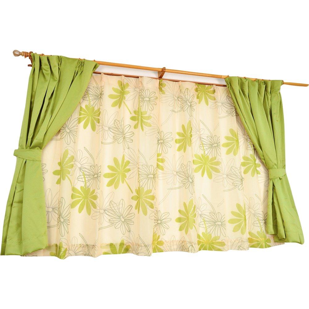 

Арие Блэкаут Моющийся Вуаль Кружево и Драпировка Набор из 100 х 135 Зеленых Штор, Плире, 4, см, зелёный