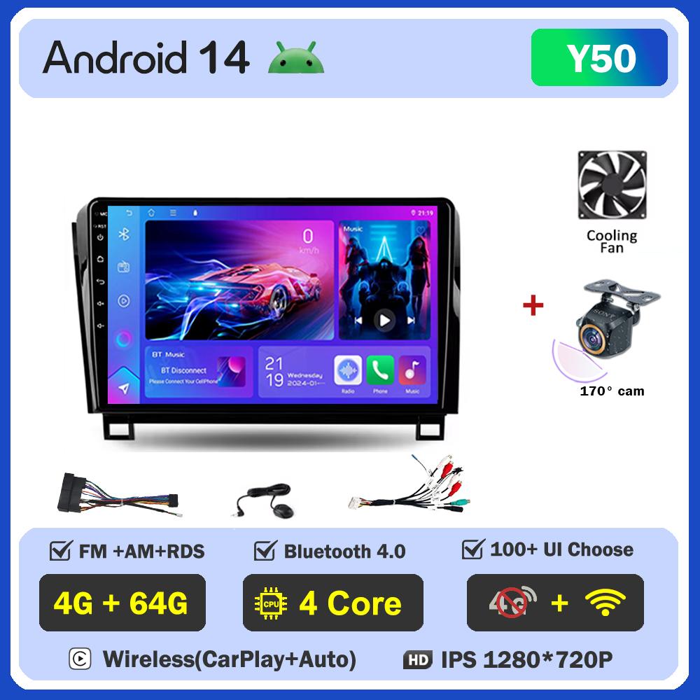 Car Radio For Toyota TundraXK50 2007-2013 Android 14 Multimedia Player Intelligent Car Systems Touch Screen GPS Navigation  DSP