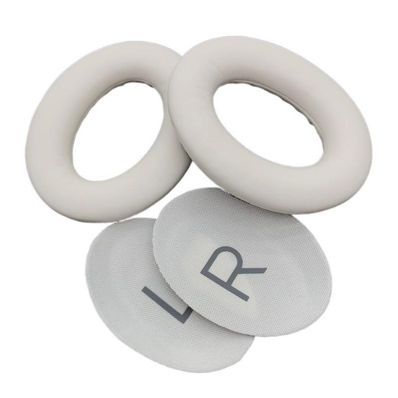 Vervangende Oorkussentjes voor Bose QC45 QuietComfort 45 Hoofdtelefoon Zachtere Proteïne Leer Oorkussentjes wit