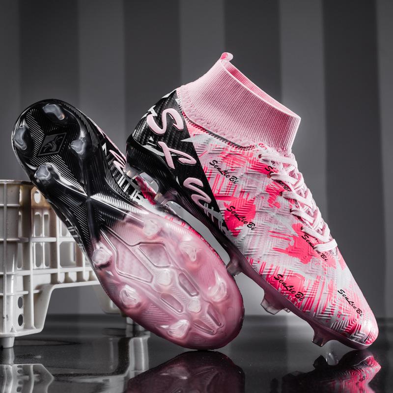 Children S High Top Soccer Boots, Male Youth Soccer Boots, Student Women S Tf Broken Spikes, Soccer Cleats, Ag Spikes 34