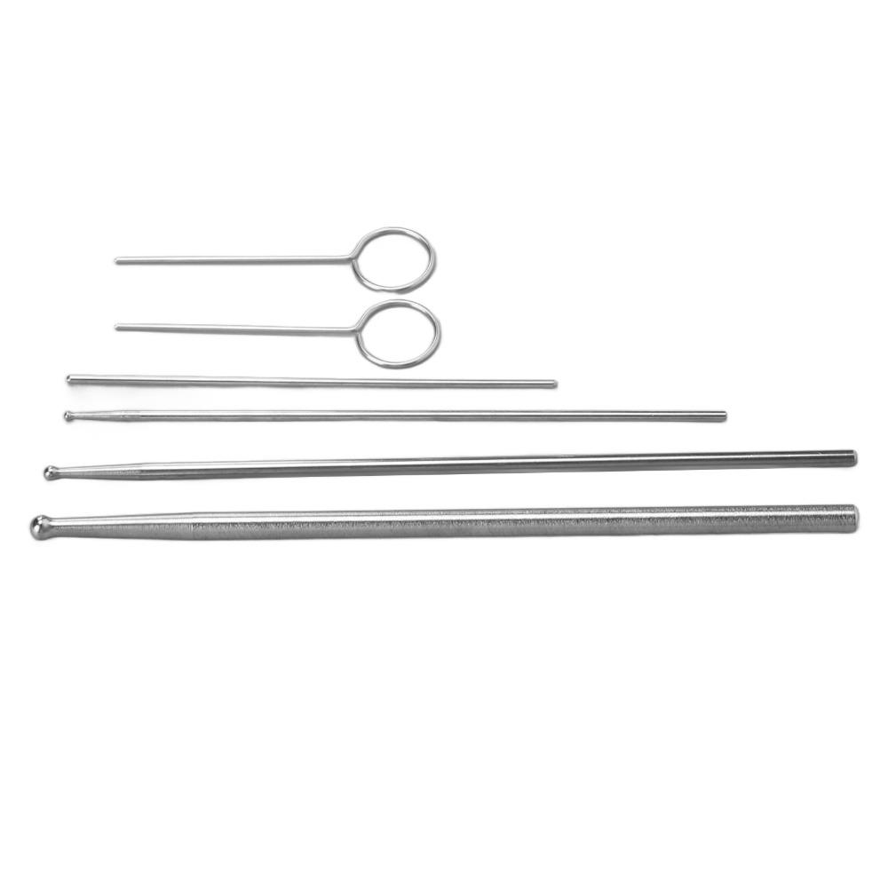 6pcs Stainless Steel Snake Probe Kit Round Head Reptile Sexing Probe Snake Sexing Probe  Pet Care