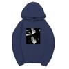 Anime Naruto Uchiha Itachi Hoodie Black and White Manga Portrait Front Print Pullover Sweatshirt Men Women Streetwear