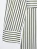 2025 Spring Women's European & American Striped Belted Midi Dress