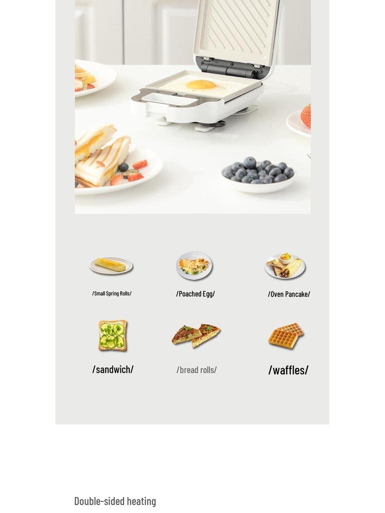 Multi-functional Breakfast Machine: Sandwich, Waffle Maker & Toaster with Electric Griddle