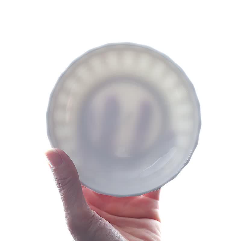 Sky Top Crystal Series 4.75-inch Bone China Snack Plates - Set of 4