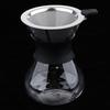 Coffee Maker, 7oz Glass Carafe and Reusable Stainless Steel Permanent Filter Manual Dripper