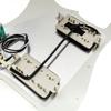Musiclily Pro SE Prewired Pickguard Alnico 5 Humbucker and Mini Toggle Switch Set for Strat Electric Guitar Aged White ST-HH-OMHA 3-Ply